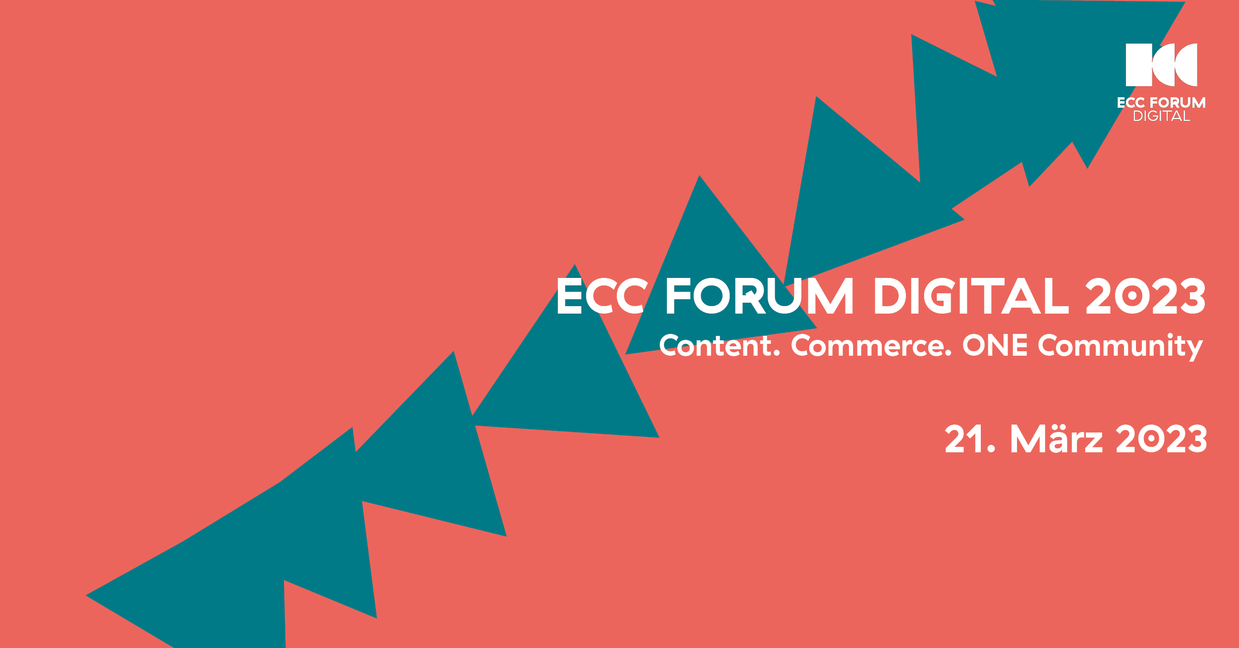 Grafik zur Ankündigung des ECC FORUM DIGITAL am 21. März 2023.